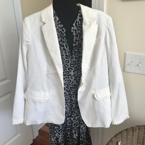 White Linen Blazer